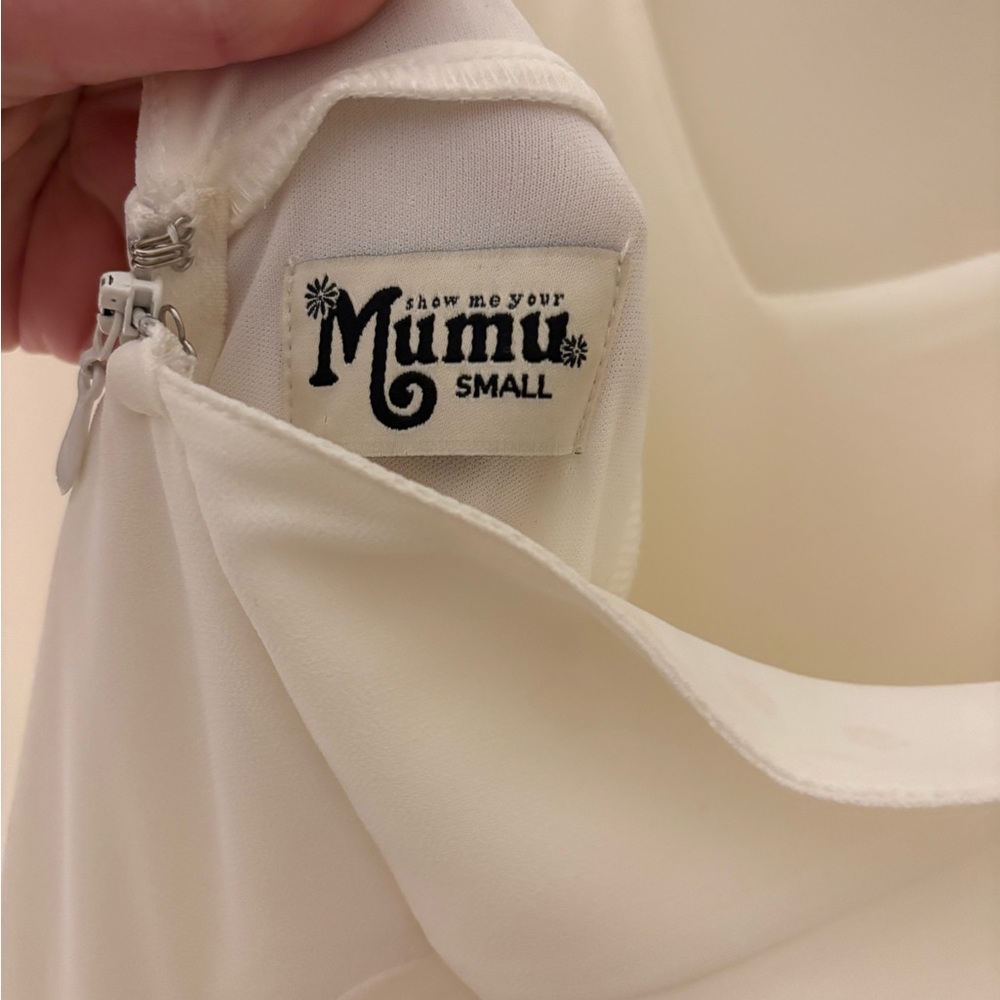 Show Me Your MuMu White Maxi Bridal Shower Rehearsal Dress | Formal | Event - Picture 11 of 13